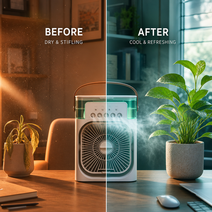 Mini Climatiseur 3-en-1 LED